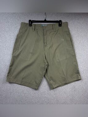 Vintage Y2K Gotcha Green Baggy Shorts  Stripes Skater Grunge Men's 34